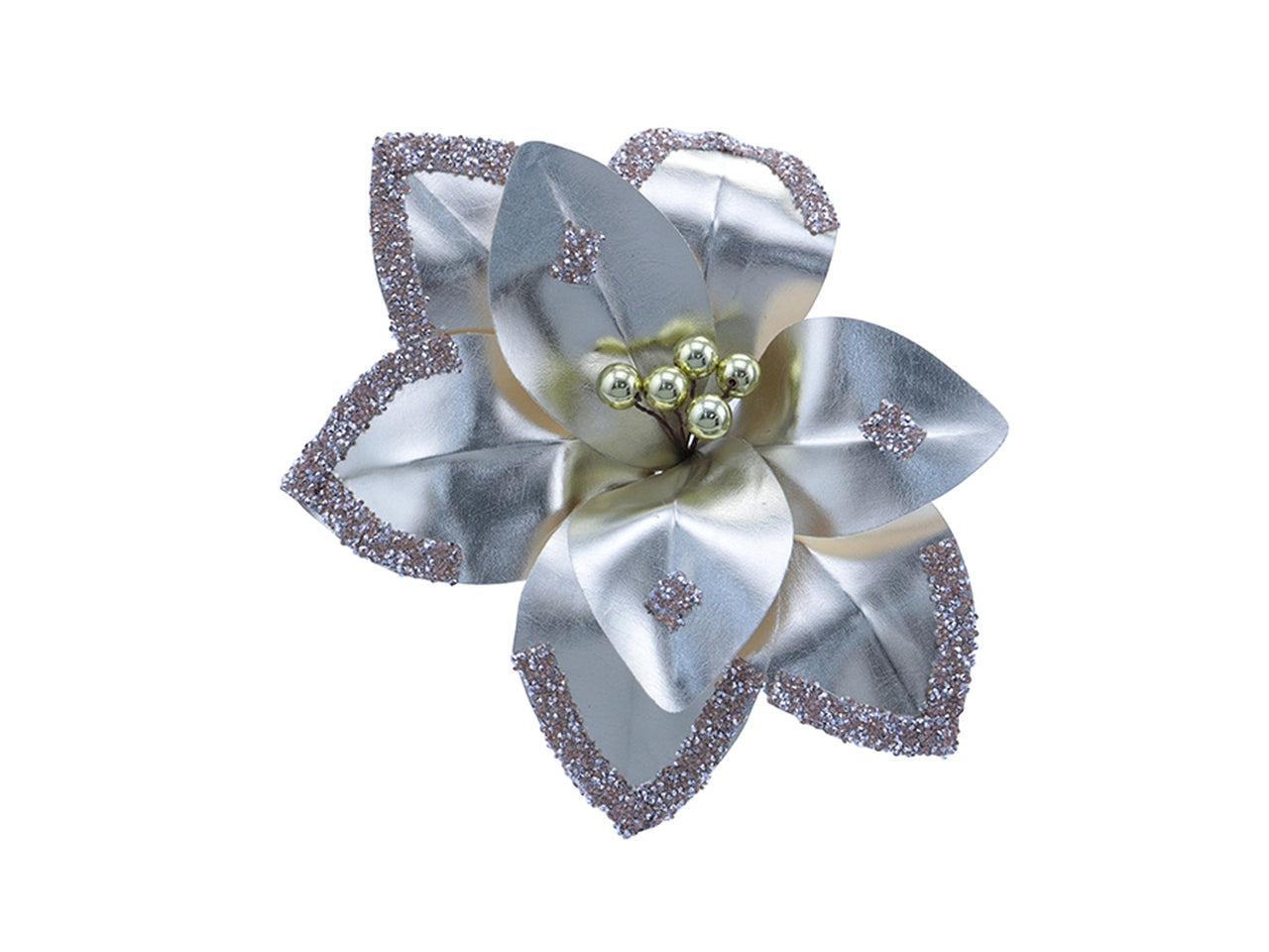 Fiore gambo corto e 8 petali - champagne