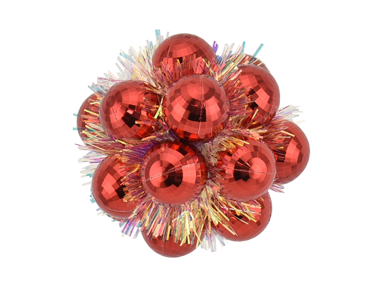 Palla natalizia 10cm rosso