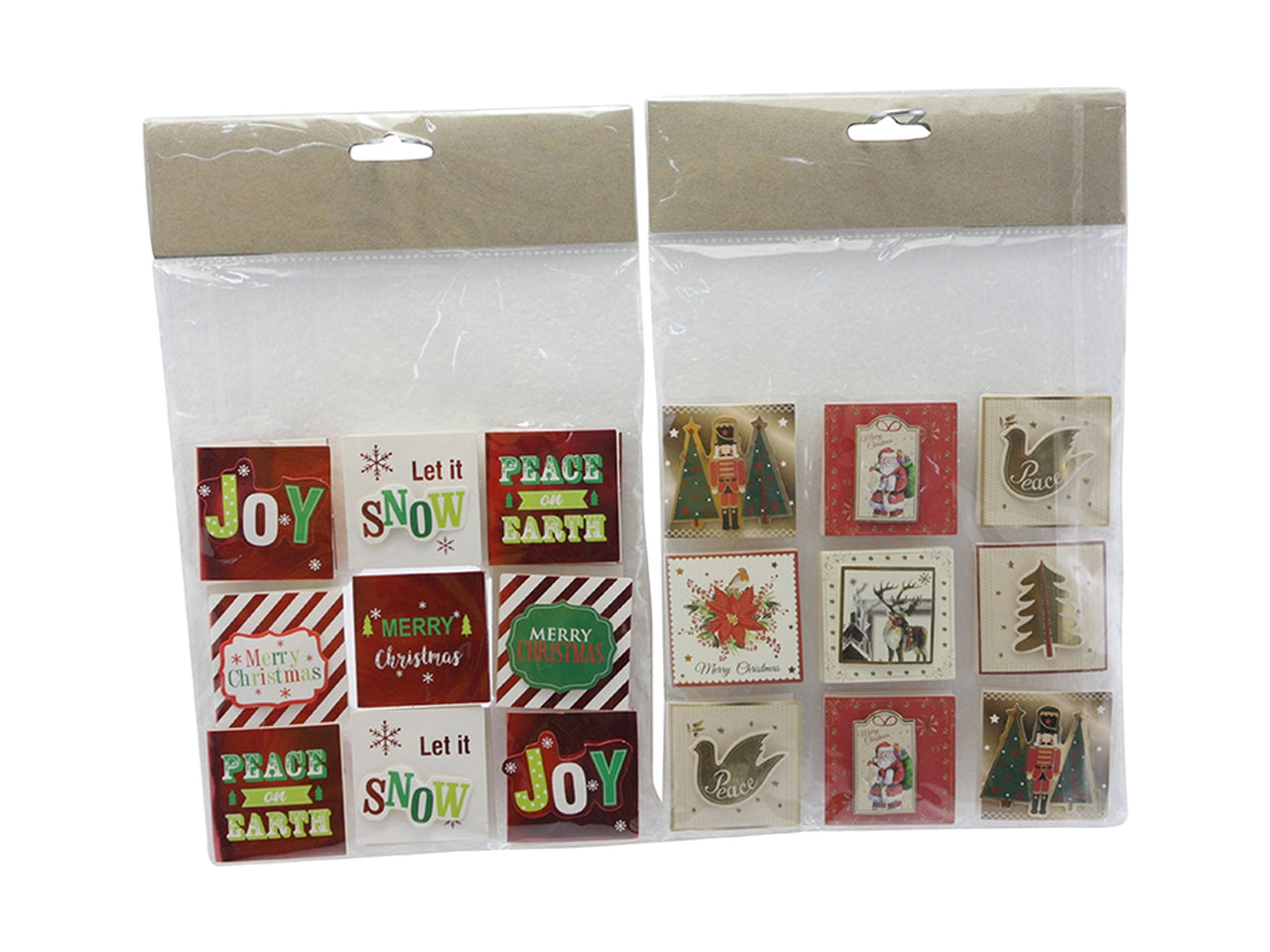 Bigliettini 5x5cm set da 9 bigliettini in 2 assortimenti