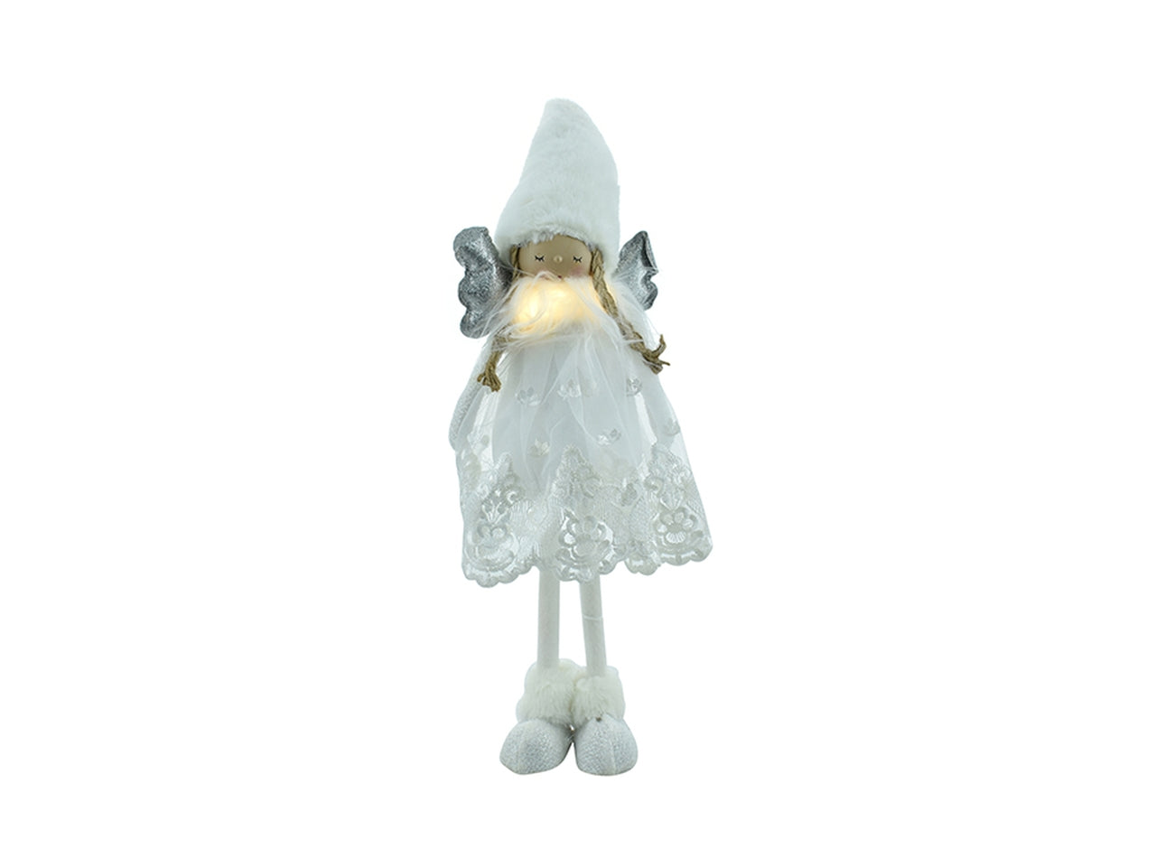 Angioletto con led 16x16x45cm - bianco