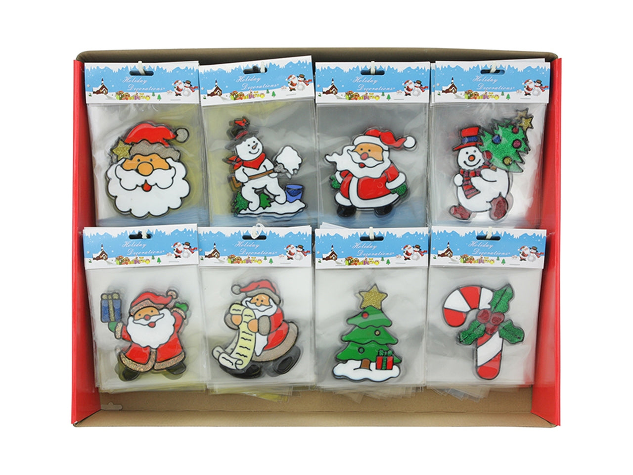 Decorazione sticker natalizia 12x12 in 8 assortimenti