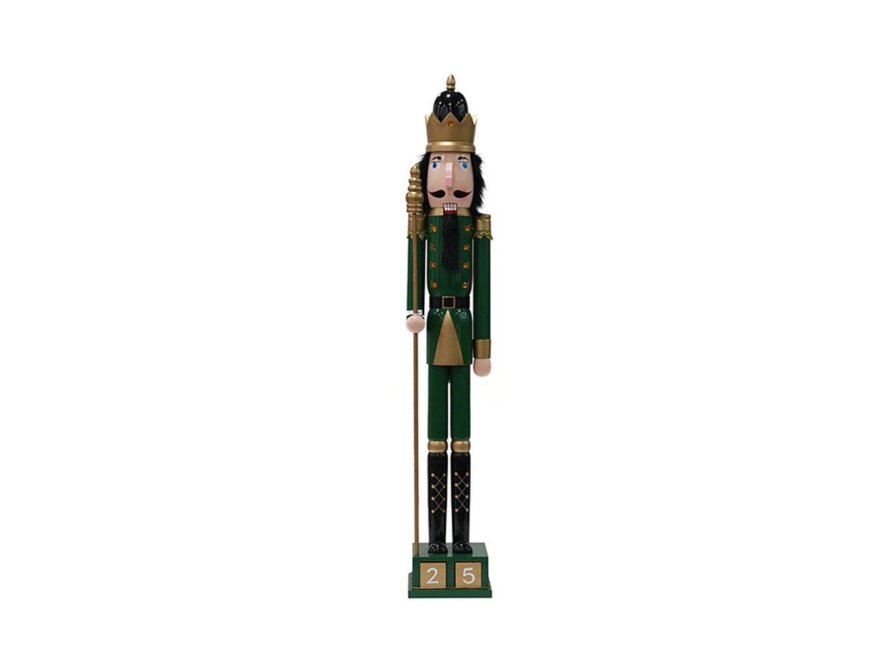 Schiaccianoci h.106cm verde/oro