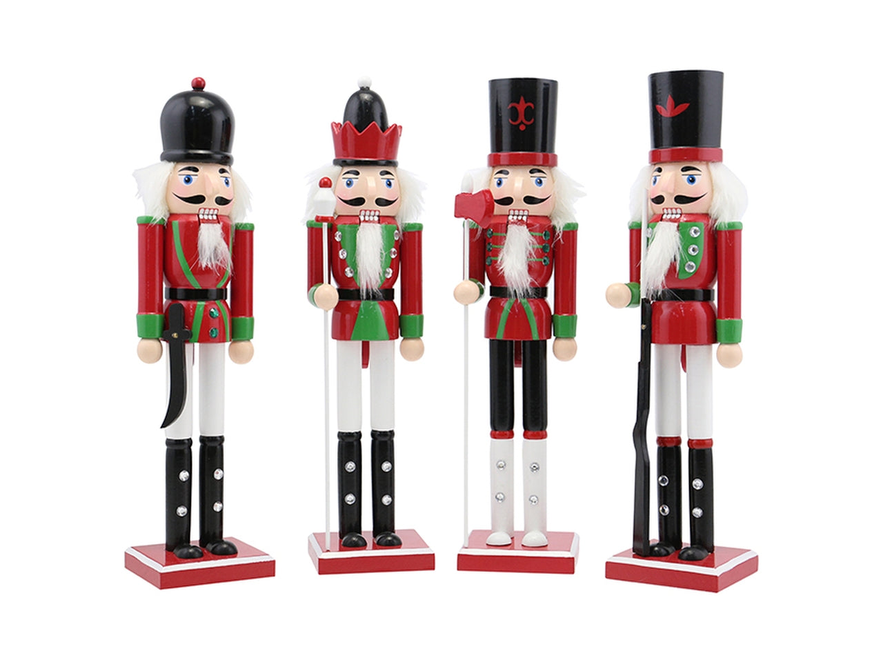 Schiaccianoci h.33cm rosso/verde in 4 assortimenti