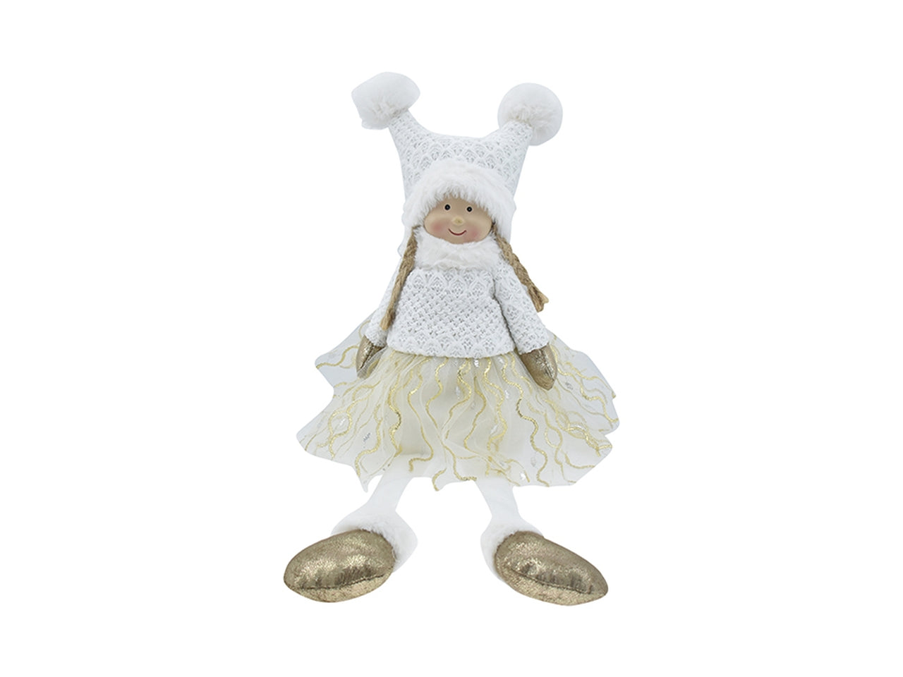 Bambola con gambe lunghe 18x16x46cm - bianco