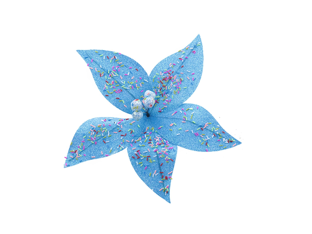 Fiore small con 5 petali candy - azzurro