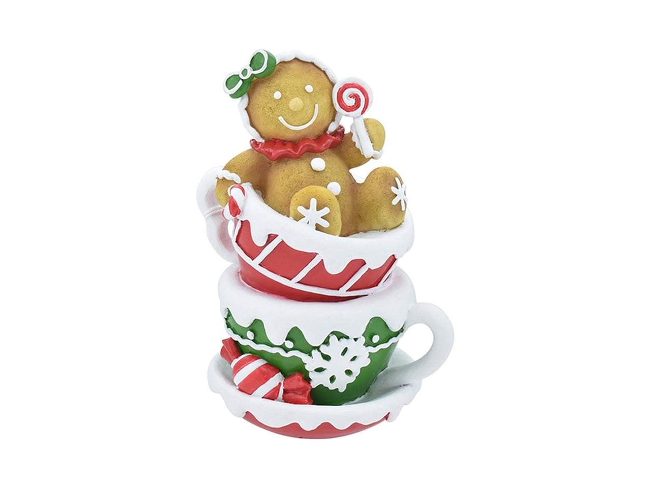 Omino pan zenzero tazza 13,2x10,4x18cm - rosso