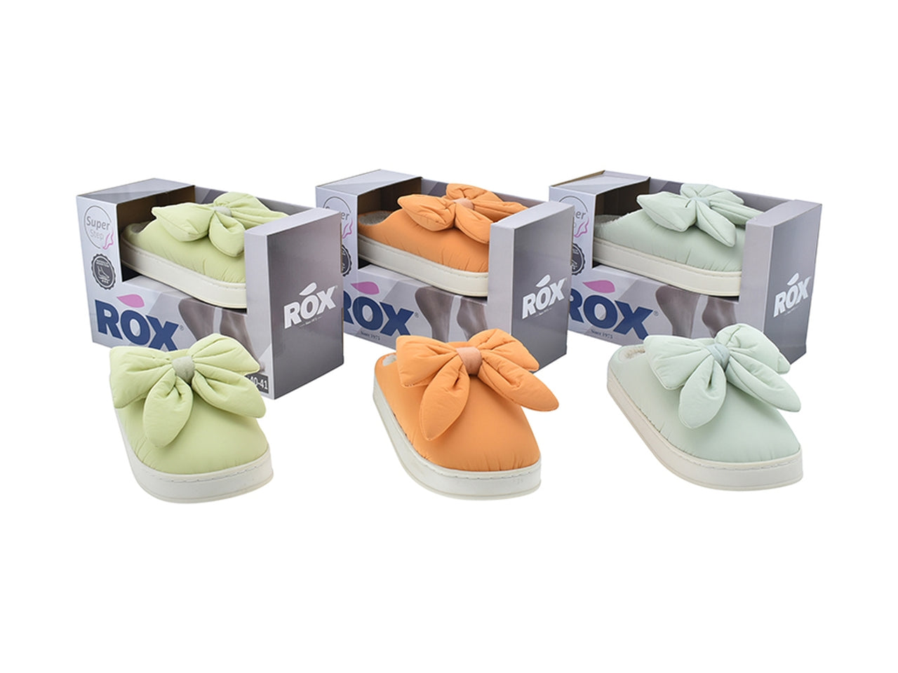 Pantofola rox da donna 36/41 in 3 assortimenti