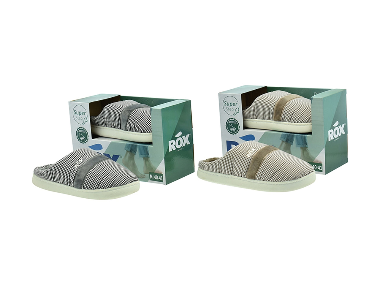 Pantofola rox da uomo 40/45 in 2 assortimenti