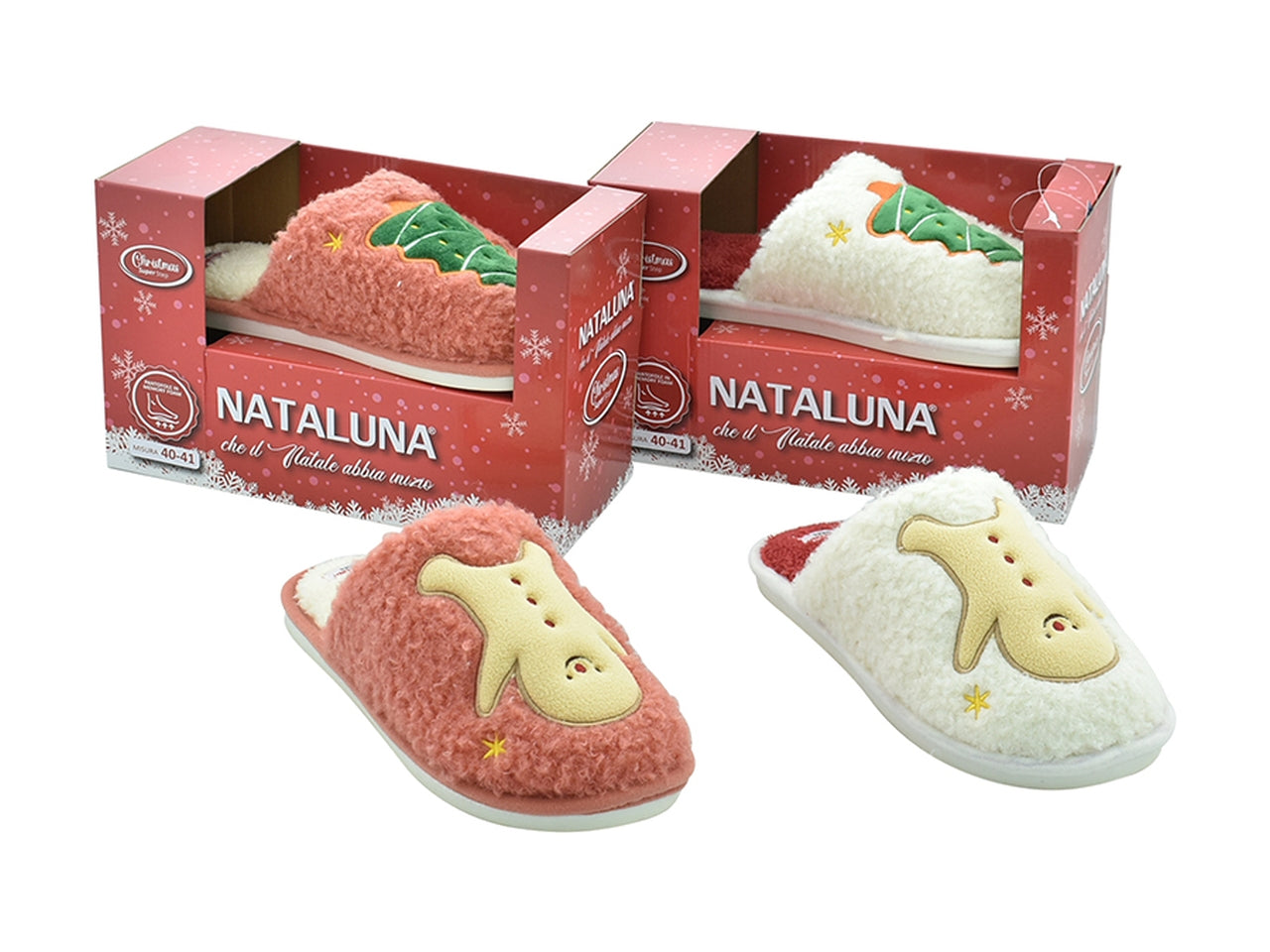 Pantofola nataluna da donna 40/41 in 2 assortimenti
