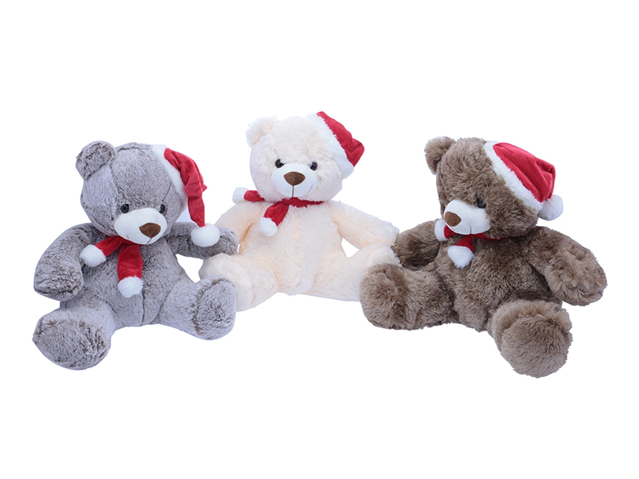 Peluche con cappello+sciarpa 80cm in 3 assortimenti