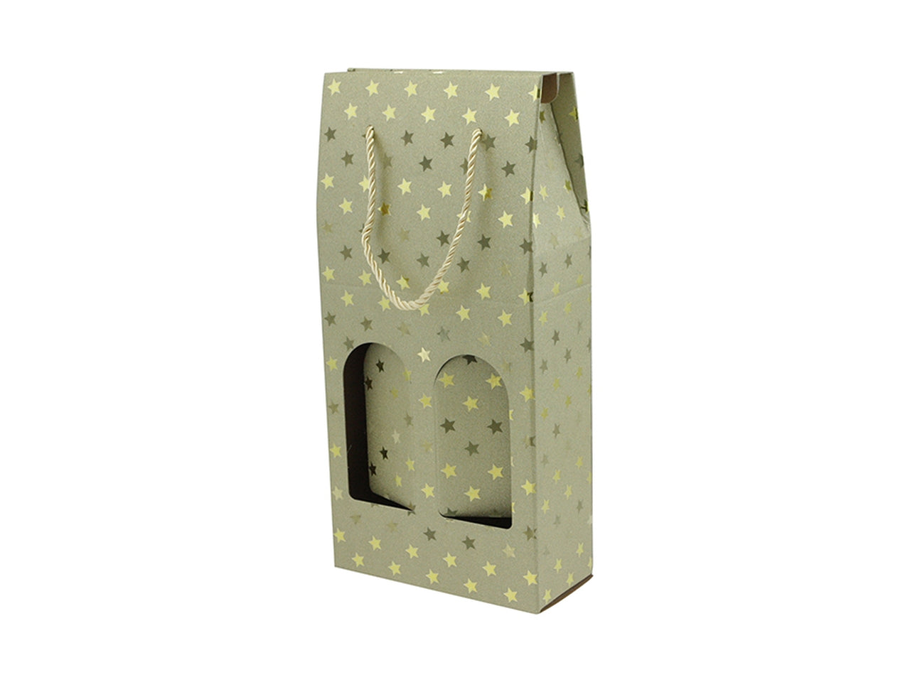 Porta 2 bottiglie 300g 18x38,5x8,3cm - oro