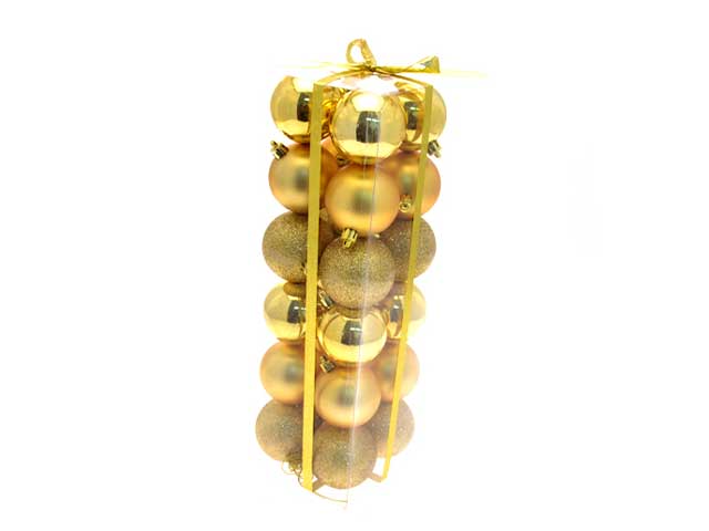 Sfera 6cm 24 pezzi oro