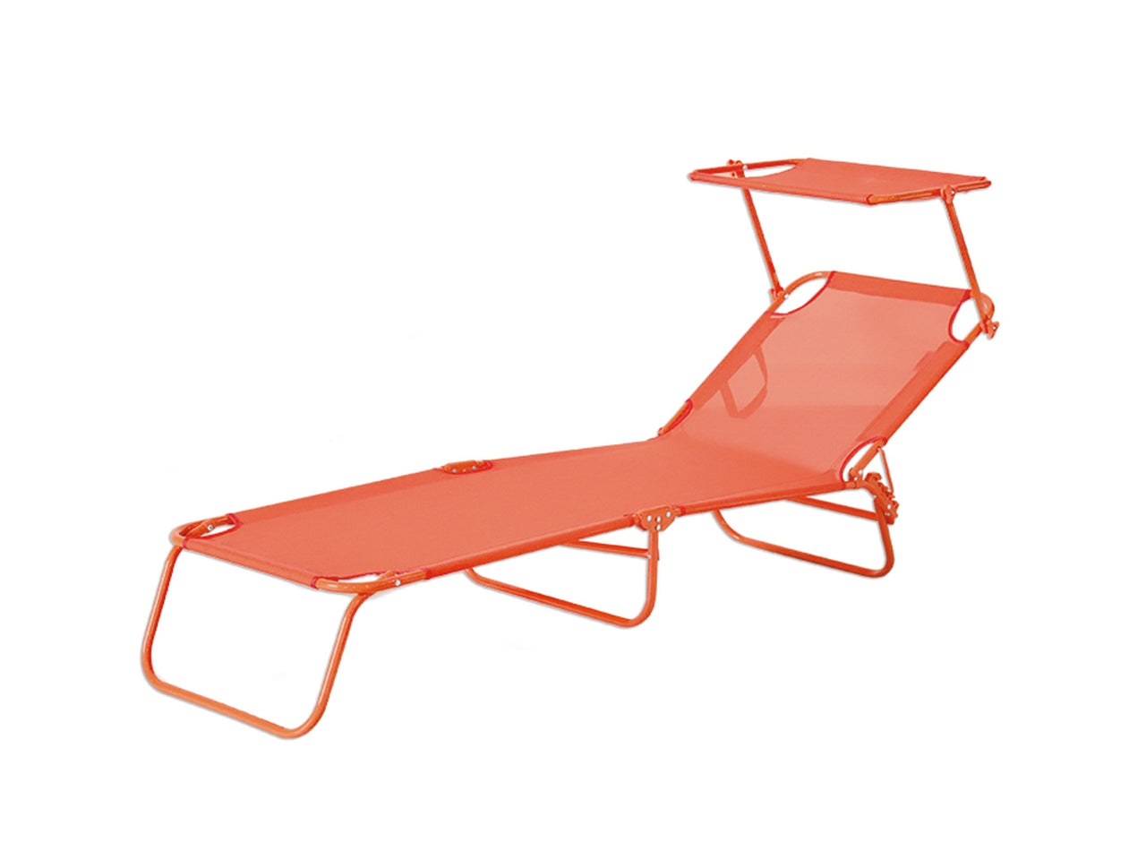 Lettino mare acciaio/txt con parasole 188x55x24cm melograno