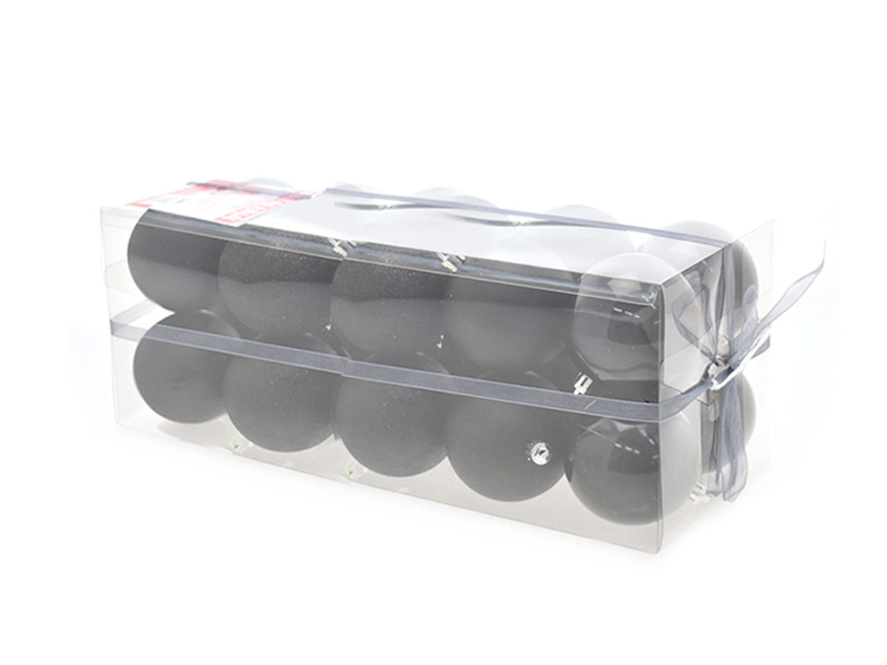 Palle di natale misura 6cm con glitter colore nero - la confezione comprende 20 palle di natale