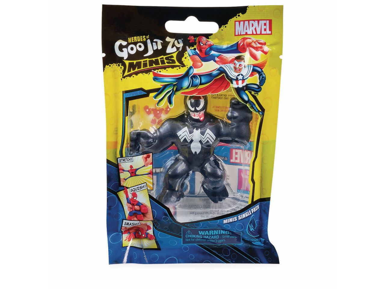 Grandi giochi eroi marvel in versione goo jit zu minis altezza 7cm disponibile in 6 assortimenti
