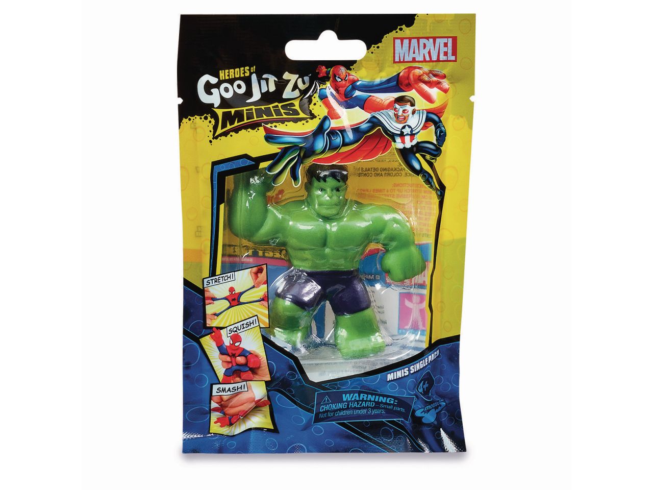 Grandi giochi eroi marvel in versione goo jit zu minis altezza 7cm disponibile in 6 assortimenti