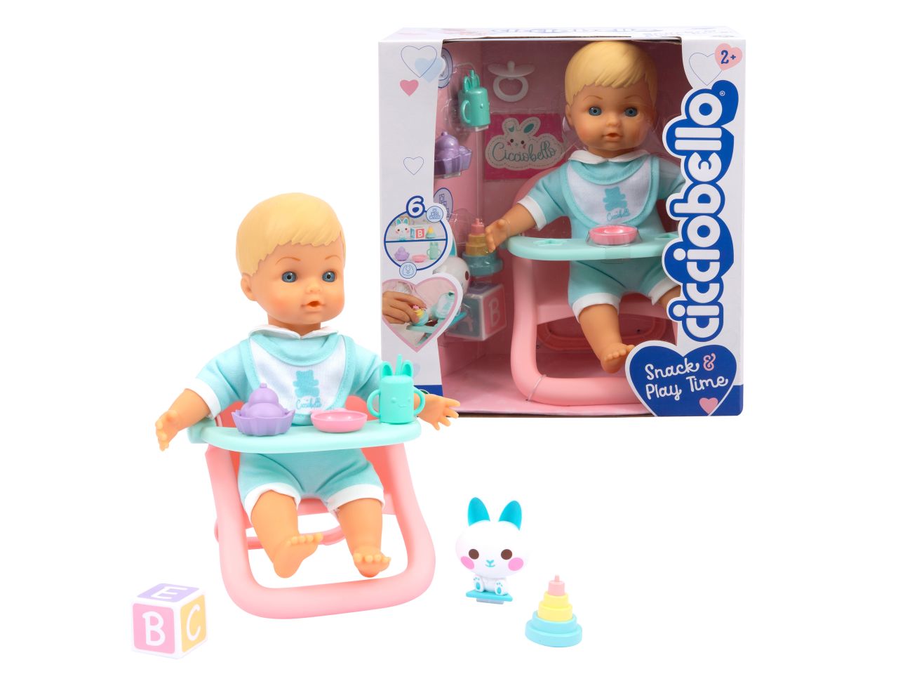 Cicciobello Snack & Playtime set gioco pappa e relax bambola giocattolo per bambine - Giochi Preziosi