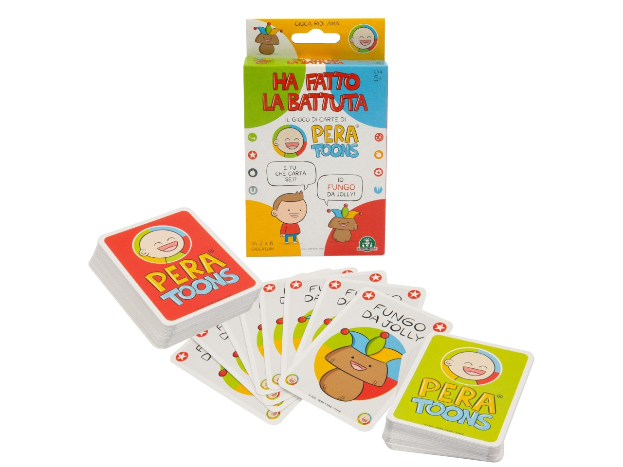 Giochi di Carte Pera Toons con Battute & Freddure da 2 a 6 Giocatori Età 5+ - Giochi Preziosi