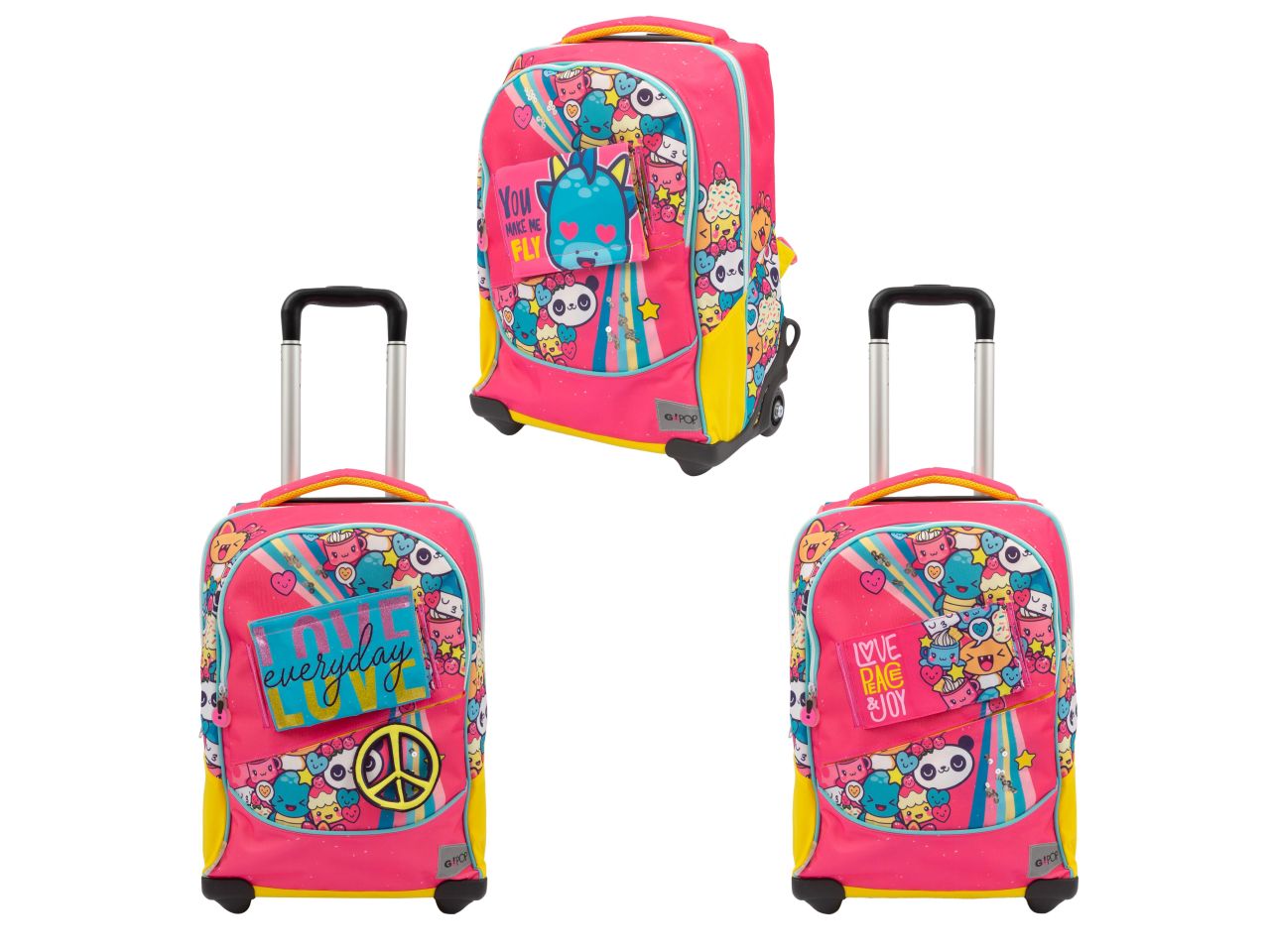 Gopop 23 trolley con 2 ruote love&peace