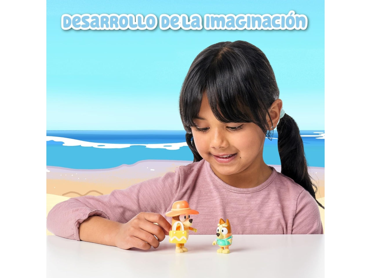 Set Bluey - Composto Da Mamma Chilly E Bingo A Tema Beach. I Personaggi Sono Articolati E Altri Dai 6 Agli 8 Cm, Per Bambini A Partire Dai 3 Anni - Giochi Preziosi