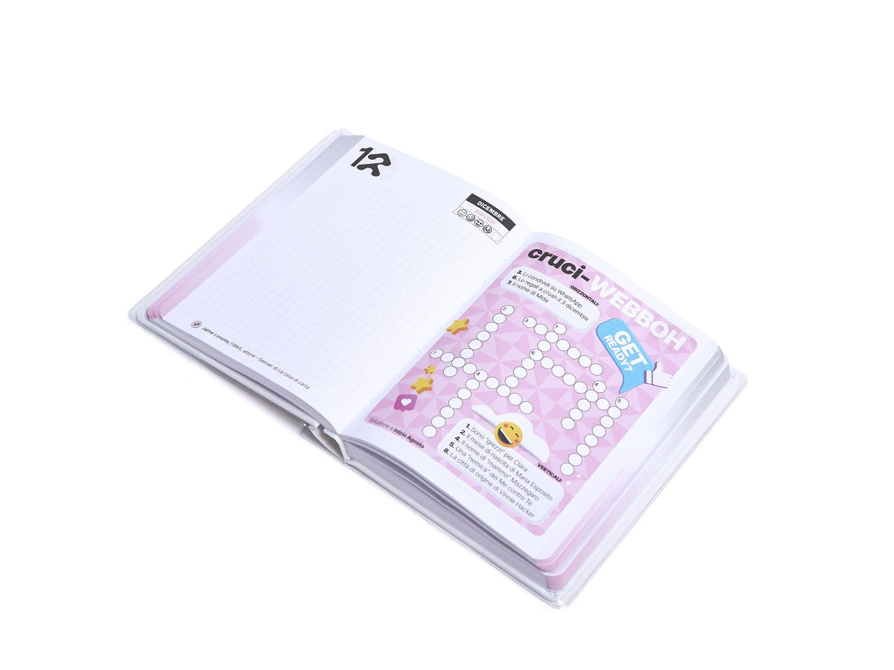 Diario Scuola 2024-2025 BE YOU Webboh, Agenda 12 Mesi Datata, Formato Easy 12,5cm x 16,5cm, Diario con Sticker e Segnalibro, Colore Bianco - Giochi Preziosi