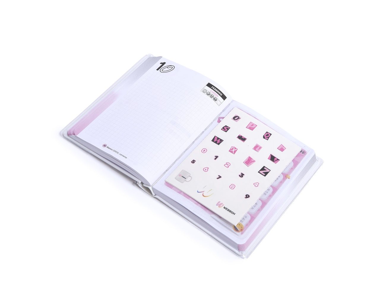 Diario Scuola 2024-2025 BE YOU Webboh, Agenda 12 Mesi Datata, Formato Easy 12,5cm x 16,5cm, Diario con Sticker e Segnalibro, Colore Bianco - Giochi Preziosi