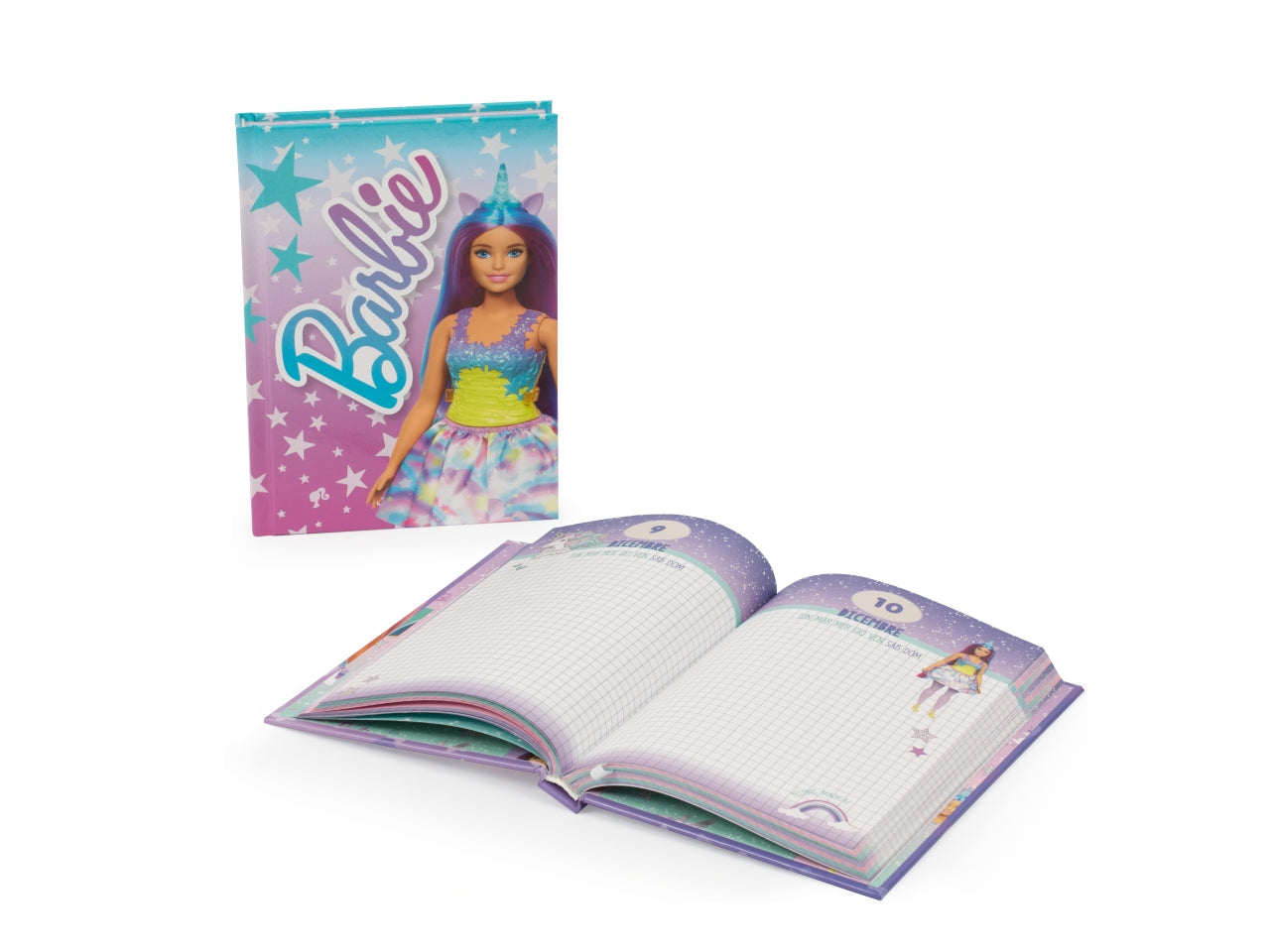 Barbie 24 diario formato standard, multicolor, Made in Italy - Giochi Preziosi