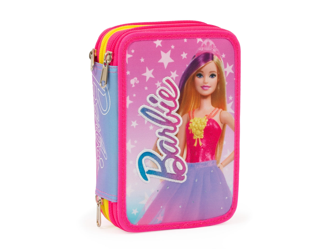 Astuccio Triplo Barbie, Scuola Ufficiale di Barbie, Completo Di Set Cancelleria, 3 Scomparti Per Bambine e Ragazze, Per Scuole Elementari e Medie - Giochi Preziosi