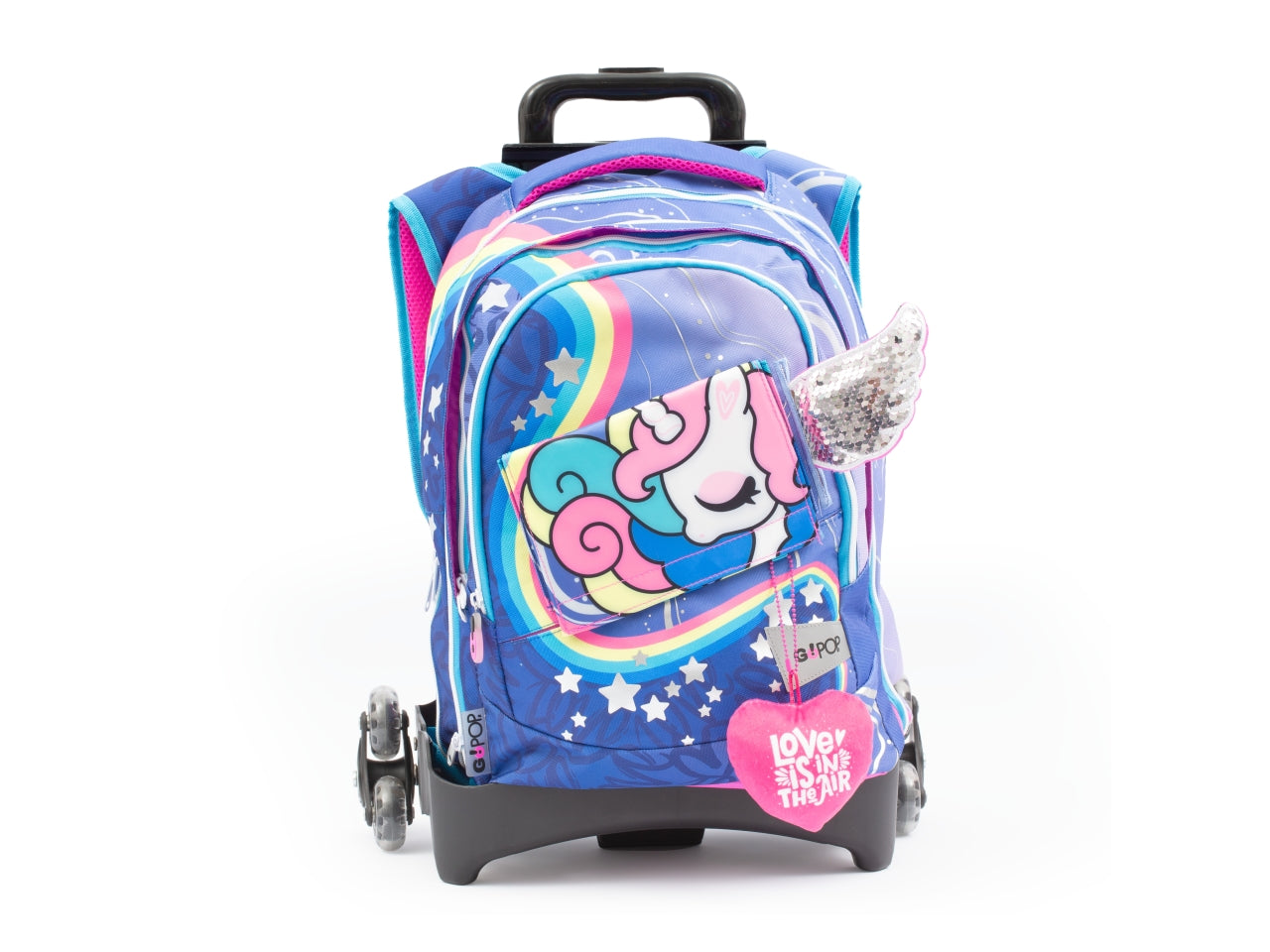 Zaino trolley unicorno Gopop 24, multicolor, Made in Italy - Giochi Preziosi