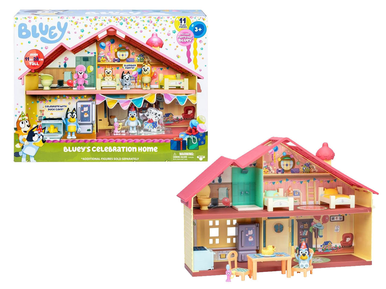 Bluey casa birthday - La nuova casa celebration di Bluey con 11 accessori differenti - Giochi Preziosi