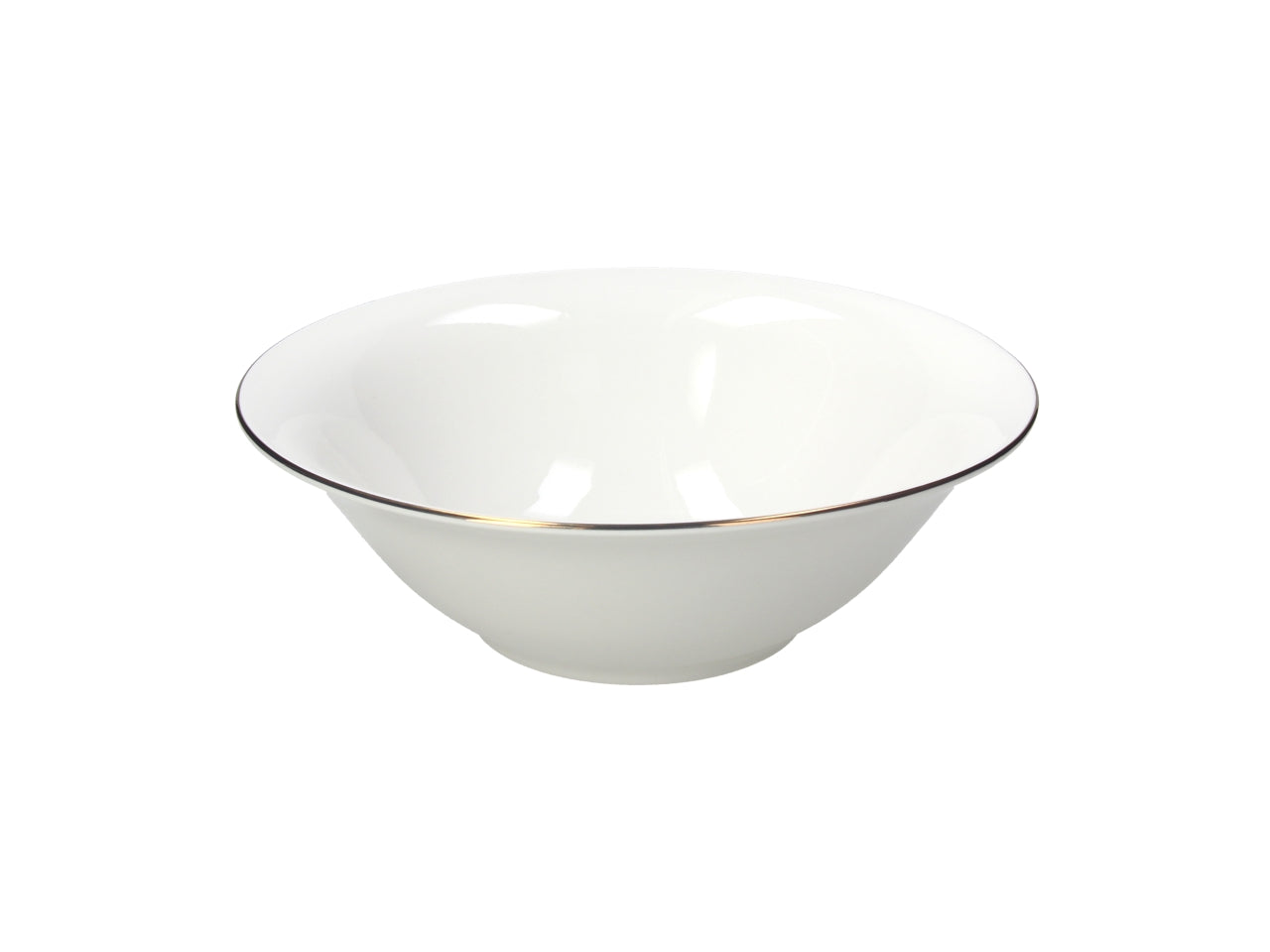 Insalatiera in porcellana bianca classica con filo oro 23 cm - Tognana
