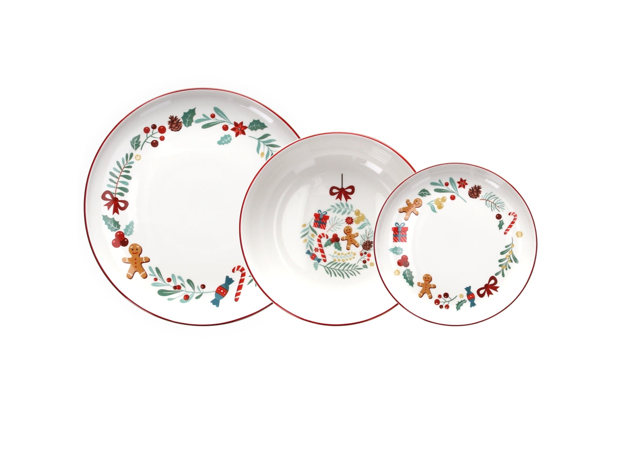 Servizio da tavola 12 pezzi 4+4+4 edge carol