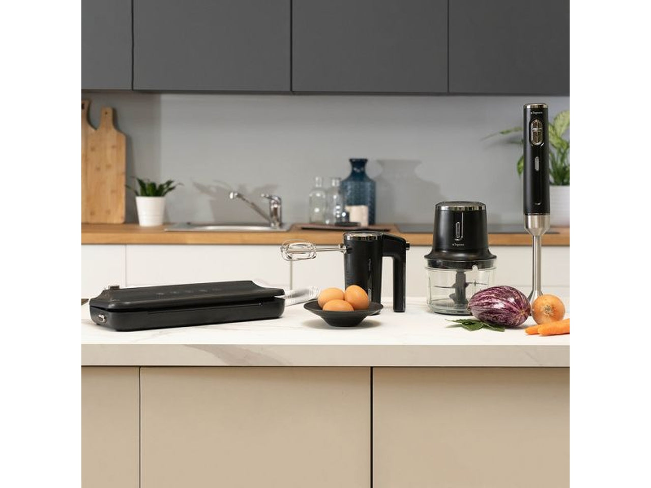 Frullatore ad immersione senza fili ricaricabile con usb-c colore nero