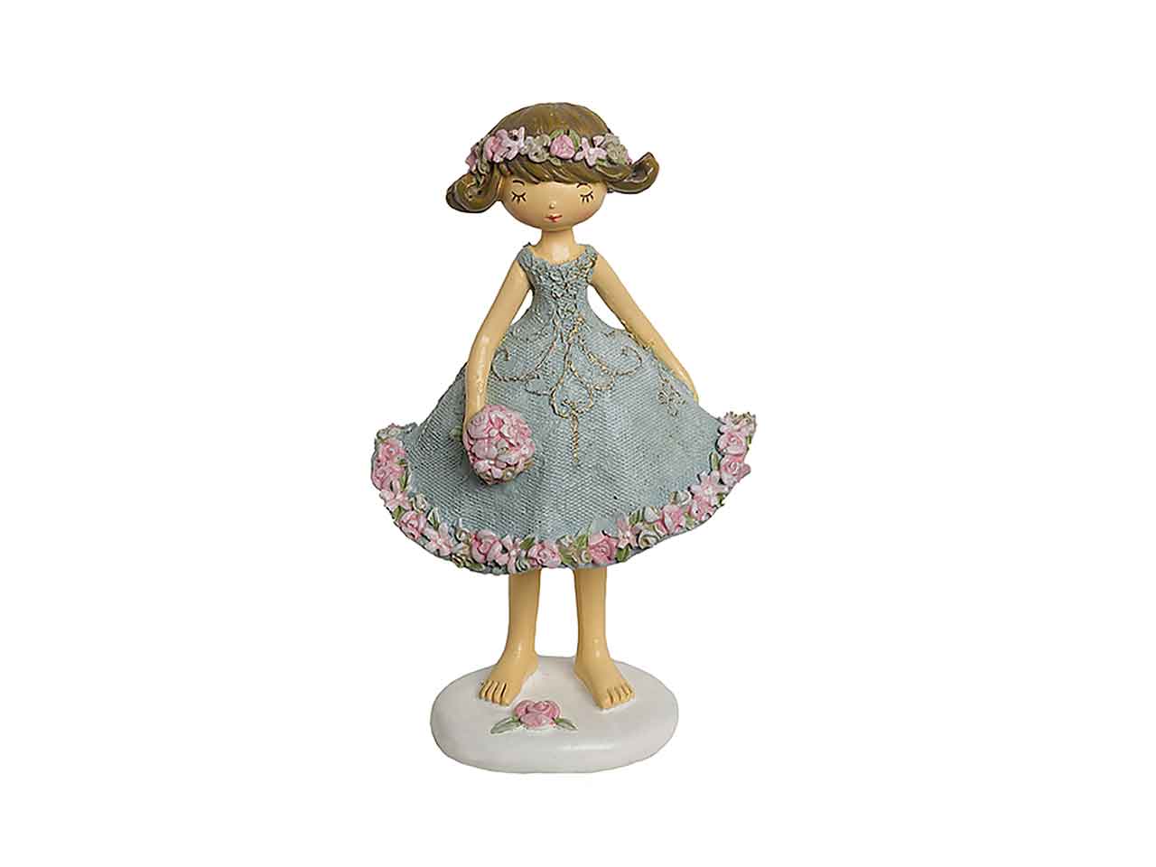 Bimba c/vestito azzurro h10cm tb1540c
