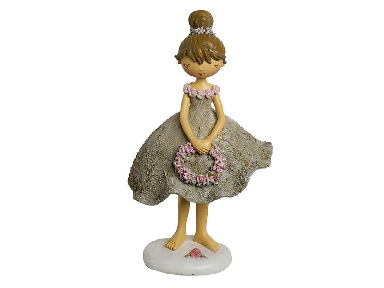 Bimba c/vestito beige h16cm tb1541b