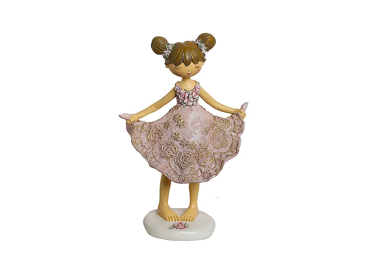 Bimba c/vestito rosa h10,5cm tb1542c