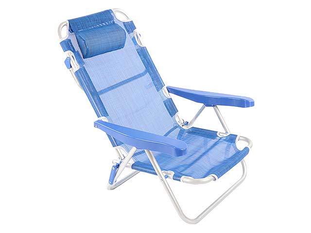 Sedia da mare textilene alluminio 53x61x81cm