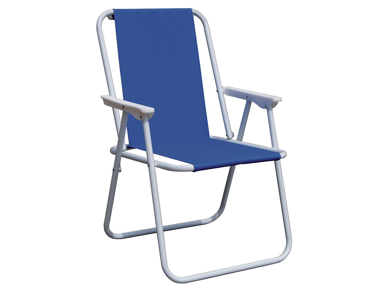 Sedia pic-nic 57x53xh.75cm tubo in acciaio d.19mm fodera in poliestere 4 blu - 1 arancio - 1 verde $