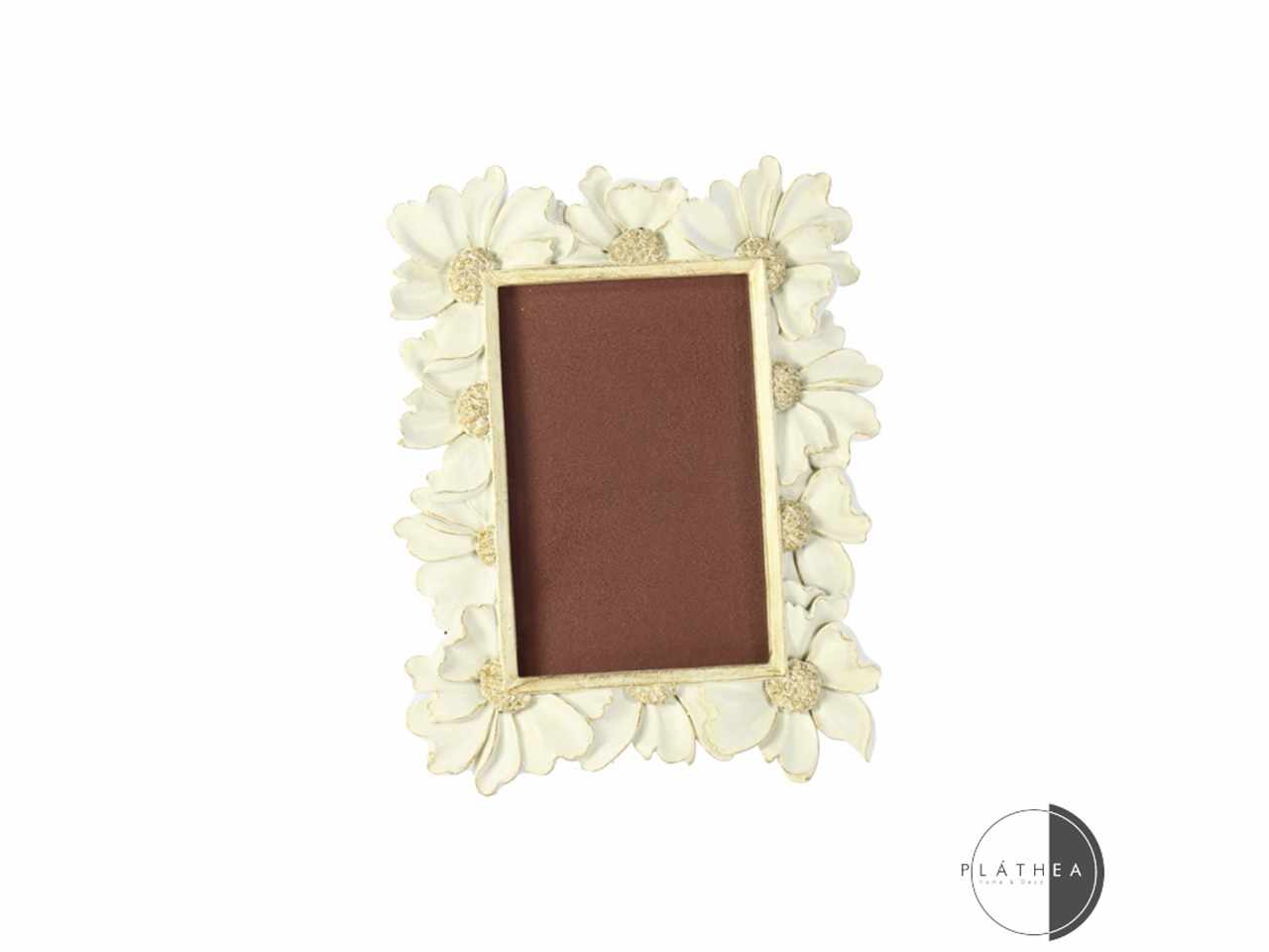 Cornice portafoto bianca / burgundy 10x15cm in resina