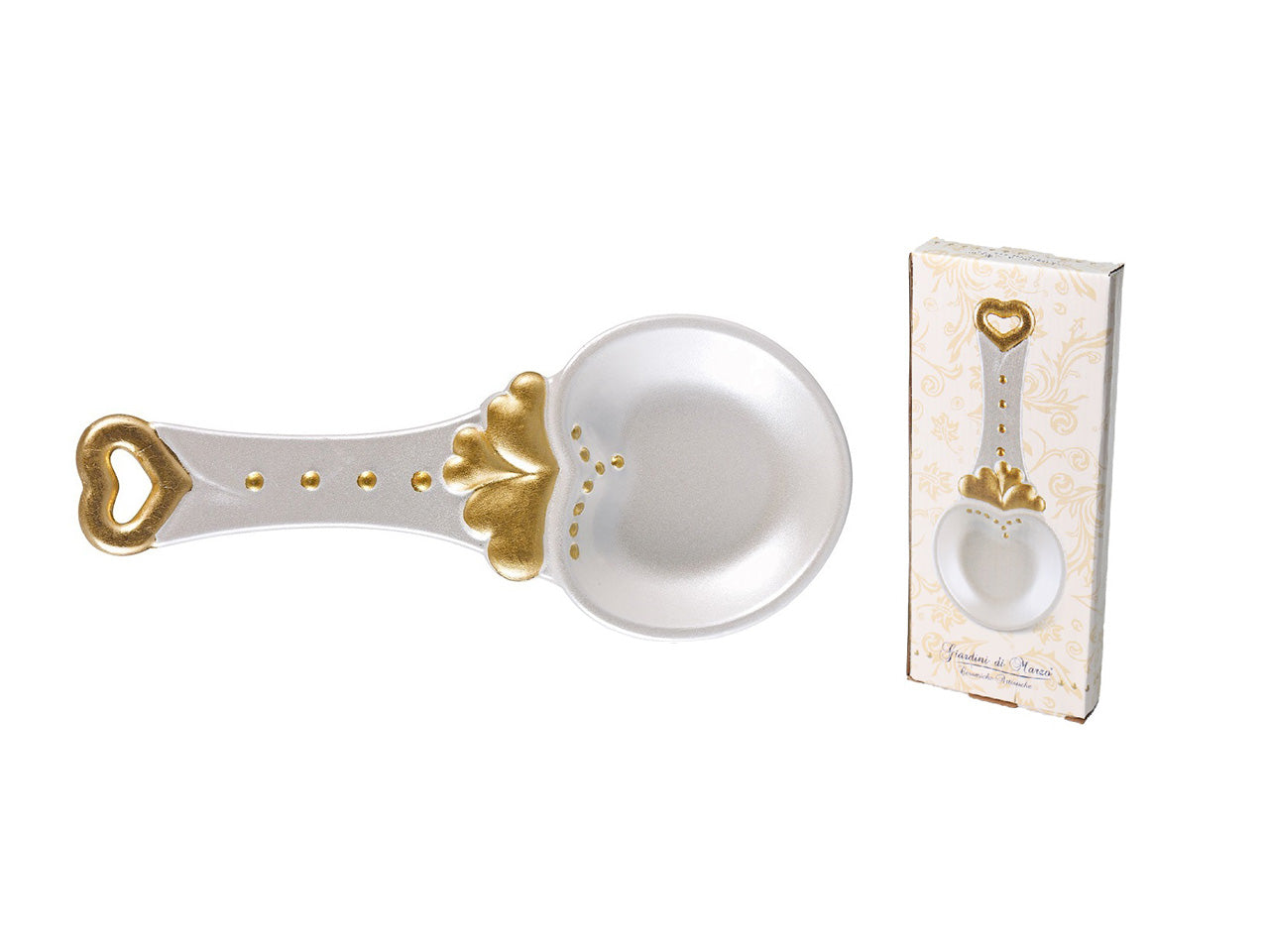 Porta mestolo perlato c/cuori oro 22008t