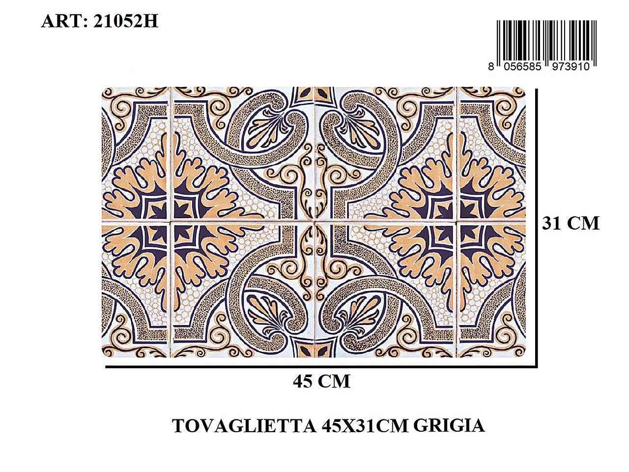 Tovaglietta 45x31 grigia 21052h