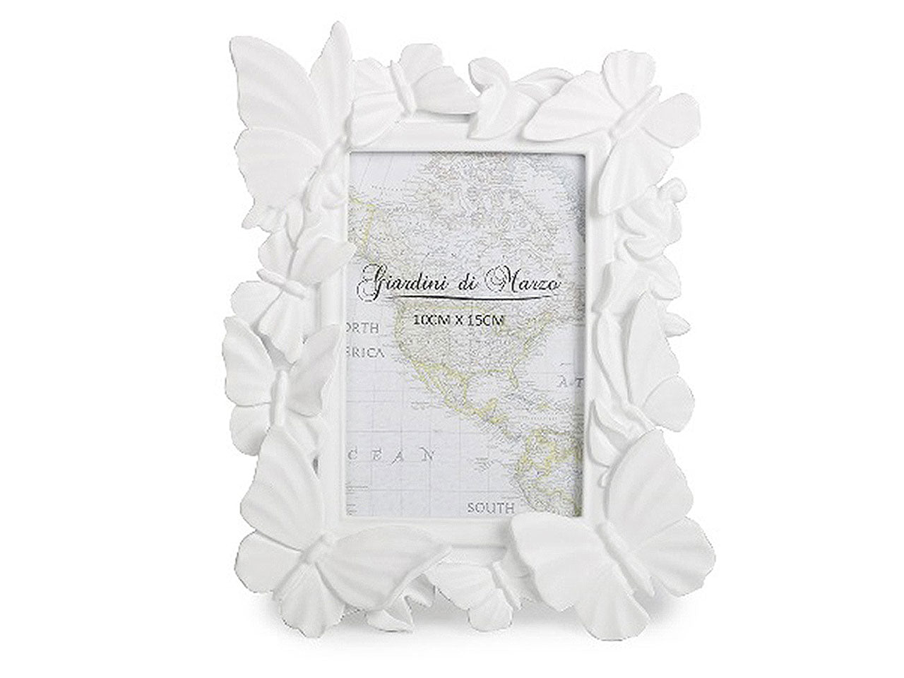 PORTA FOTO COLORE BIANCO CON FARFALLE 13X18CM