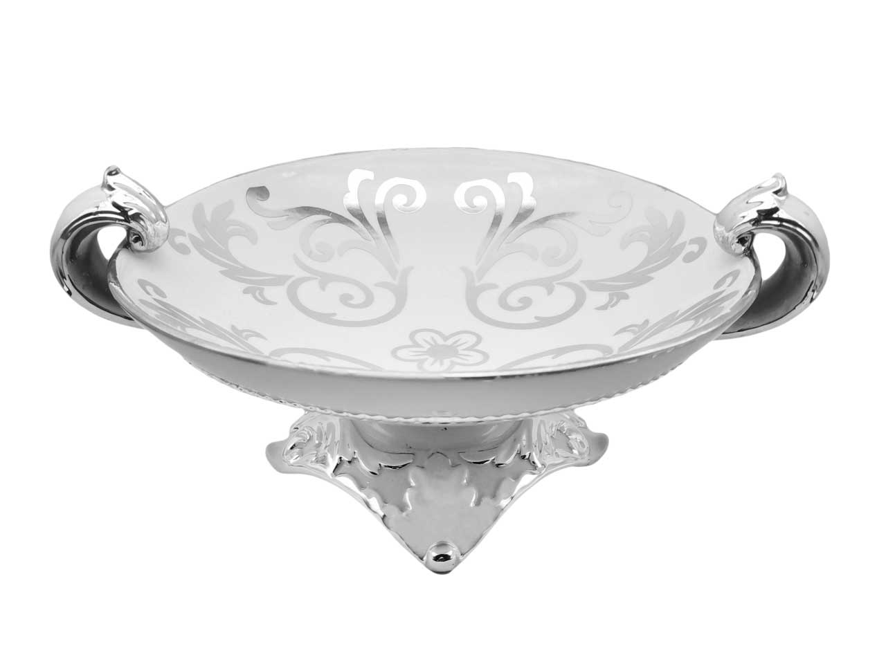 Centro tavola linea vittoria disegno colore argento