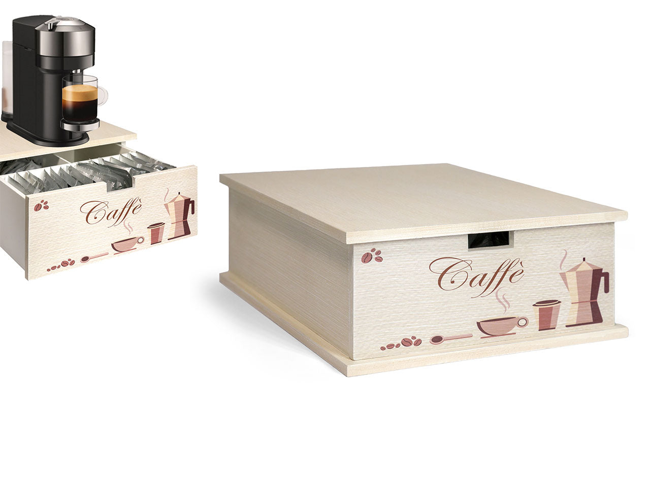 Portacialde in legno beige 27x33x11 cm - Giardini di Marzo
