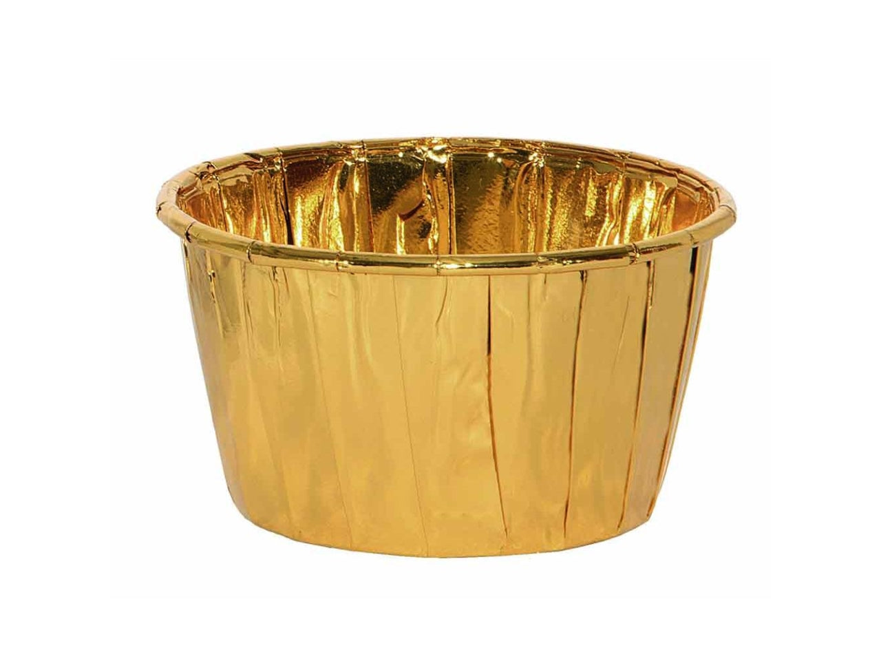Formina round cup cake d.5xh.3,9x6,8cm oro confezione da 50 formine