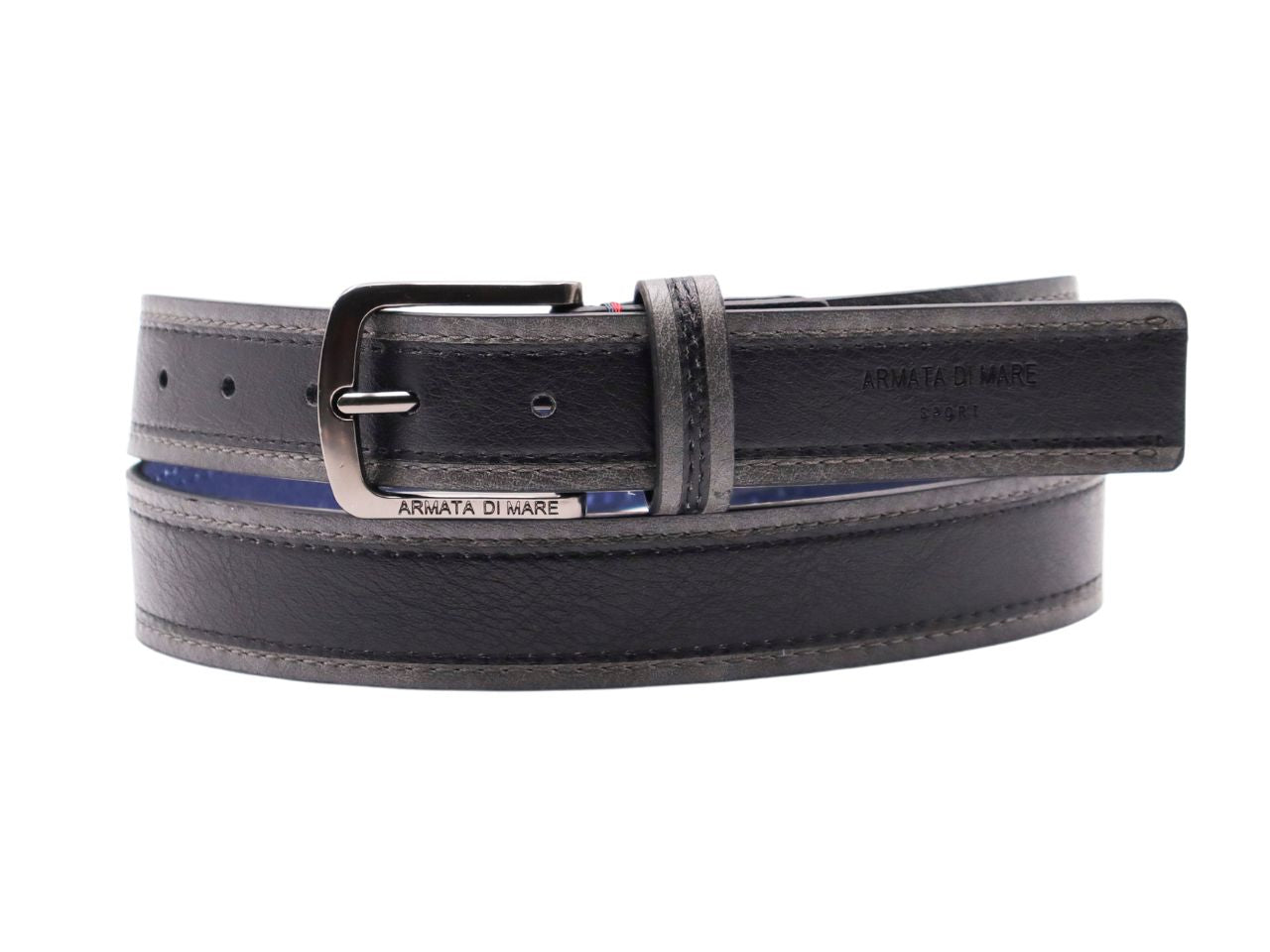 Cintura uomo in pelle armata di mare nero