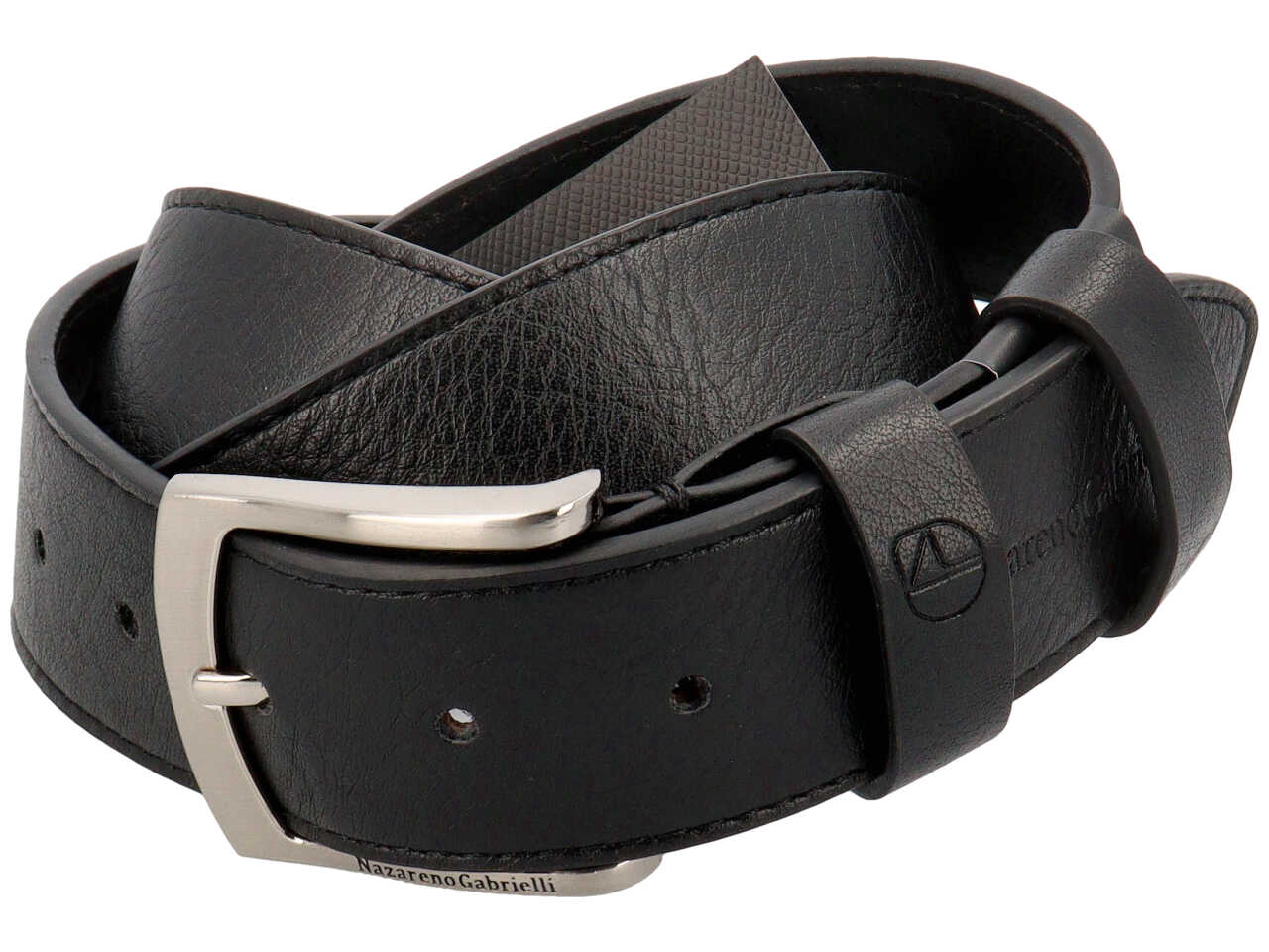 Cintura da uomo nazareno gabrielli in box colore nero