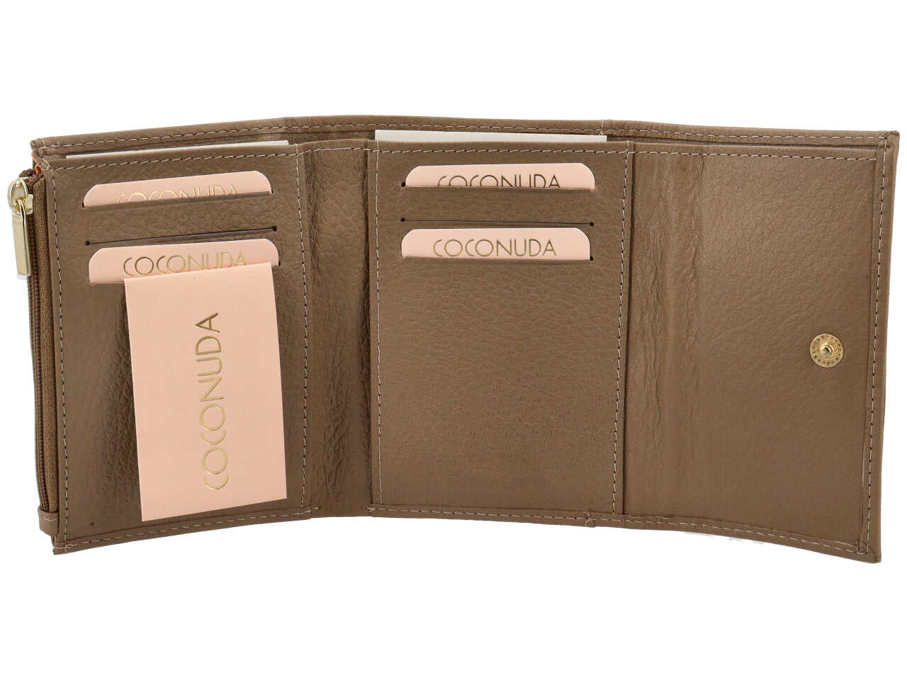 Portafoglio donna coconuda taupe