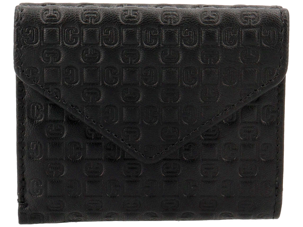 Portafoglio donna Coconuda in vera pelle nero 8,5x10,5x3 cm