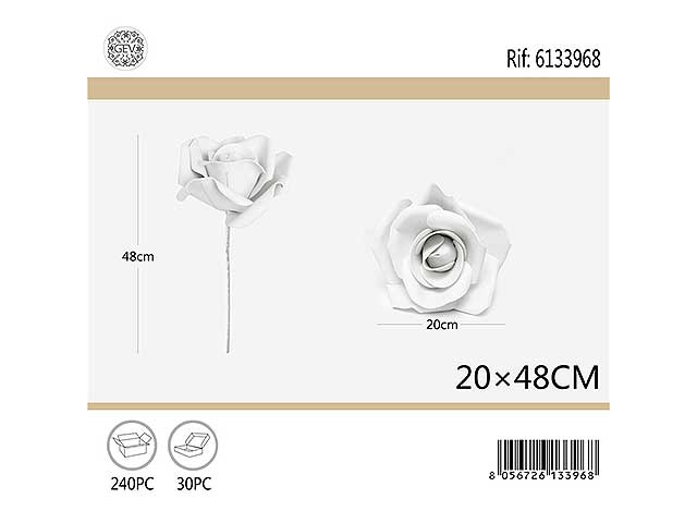 Rosa bianca 20cm